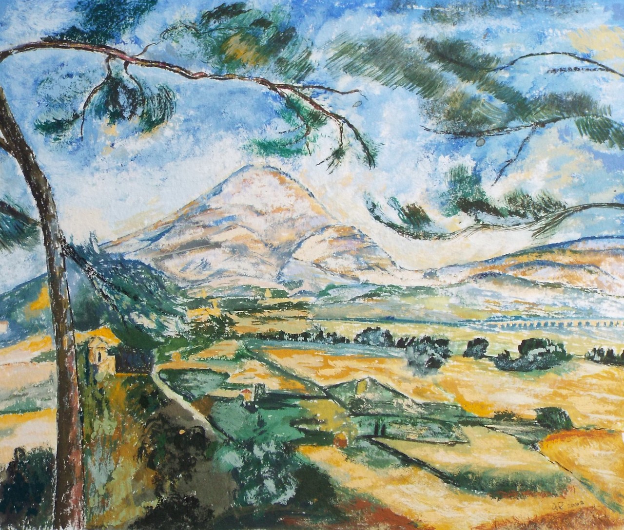 Watercolour - Mont Sainte-Victoire