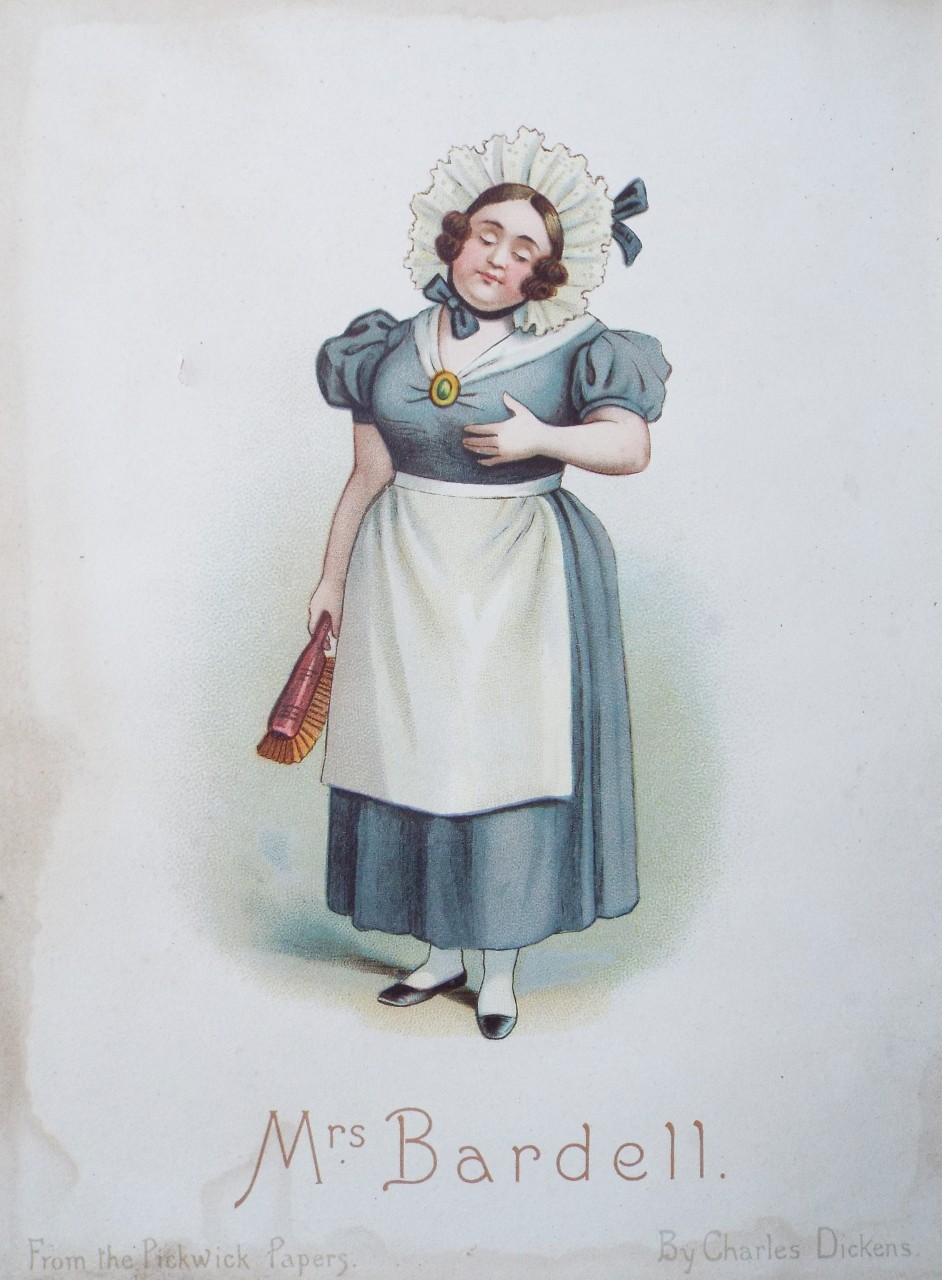 Chromo-lithograph - Mrs. Bardle. From the Pickwick Papers. By Charles Dickens.