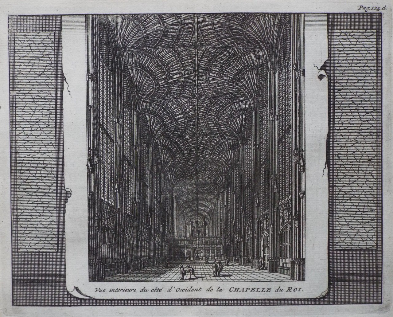Print - Vue interieure de cote d'occident de la Chapelle du Roi.