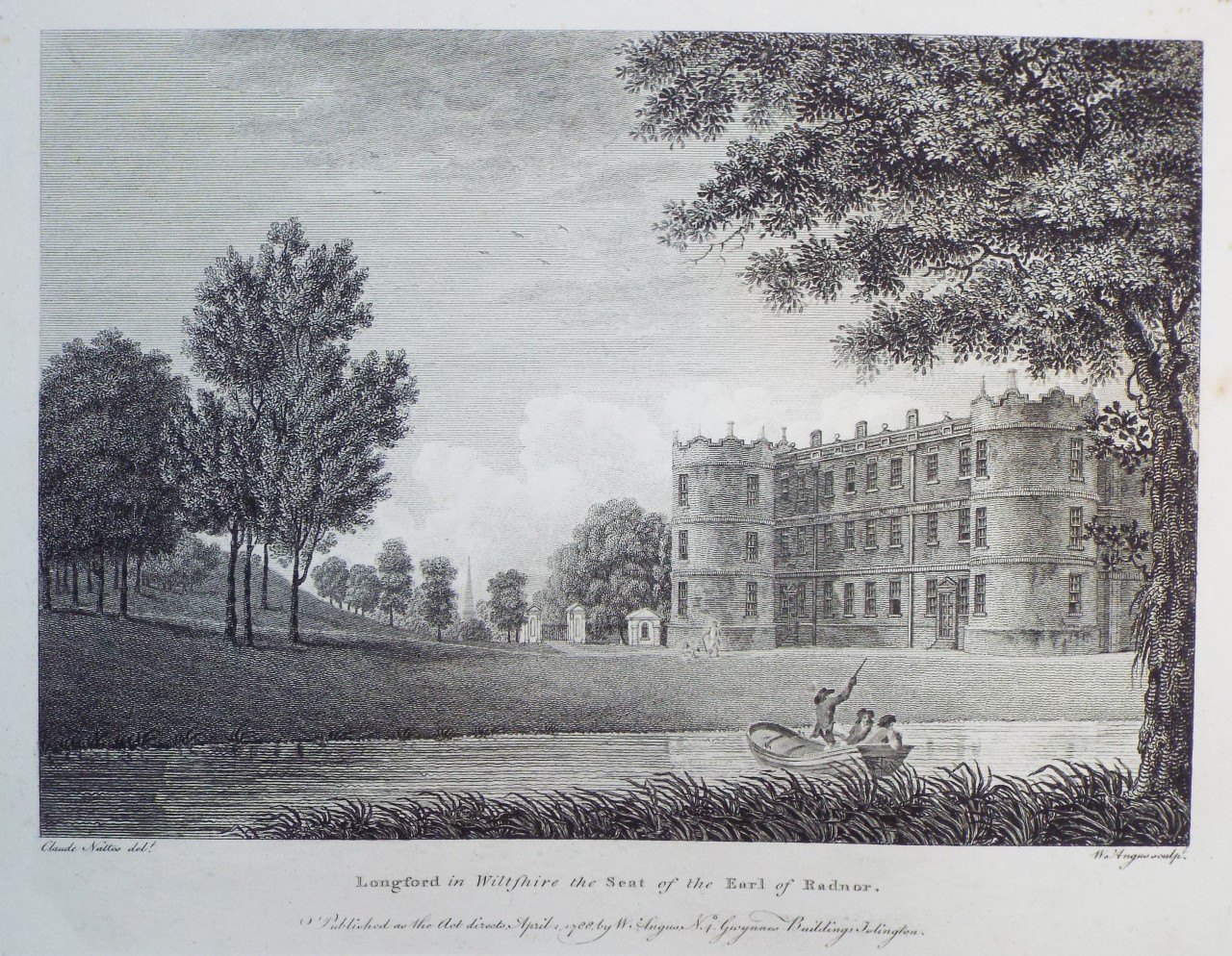 Print - Longford in Wiltshire the Seat of the Earl of Radnor - Angus