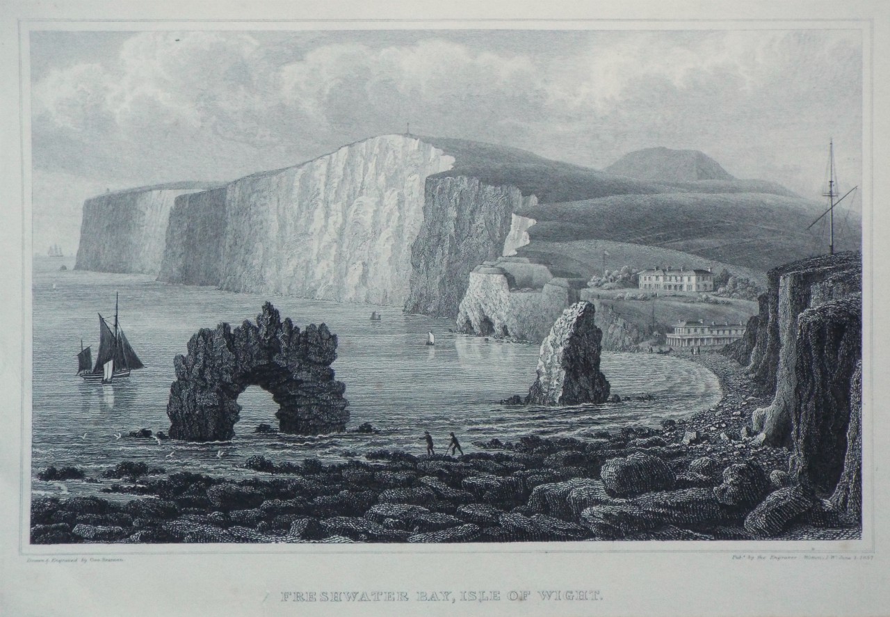 Print - Freshwater Bay, Isle of Wight. - Brannon