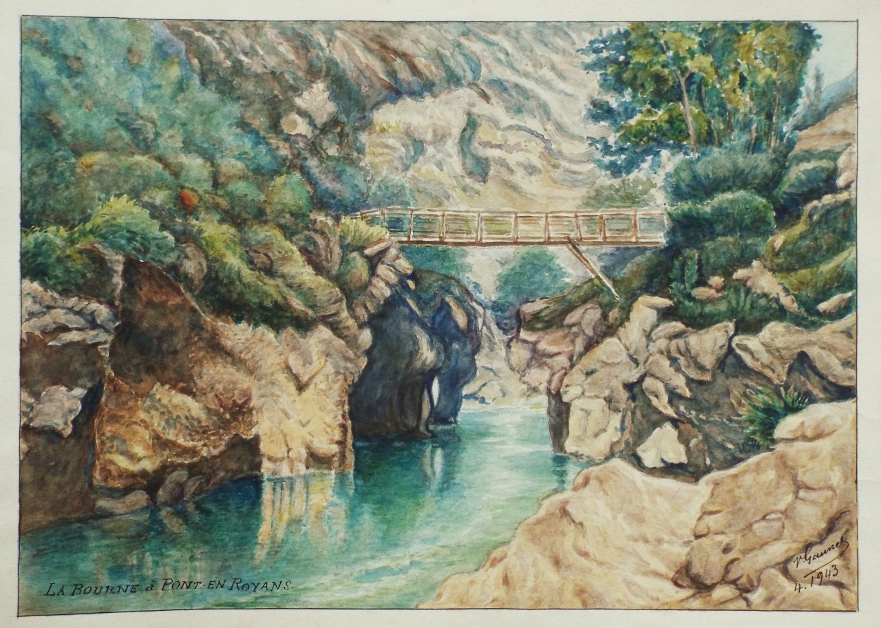 Watercolour - La Bourne a Pont-en- Royans.