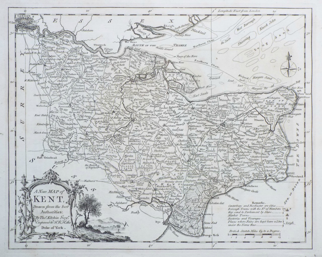 Map of Kent - Kitchin