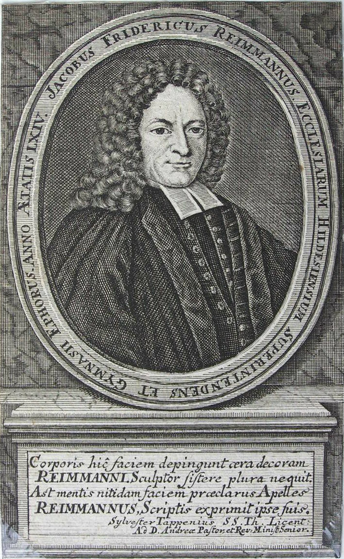 Print - Jacobus Fredericus Reimmannus.