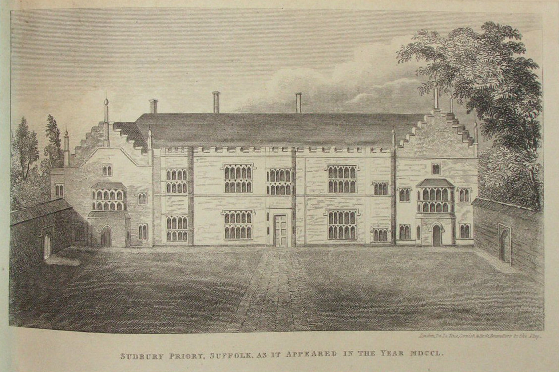 Print - Sudbury Priory, Suffolk, as it Appeared in the Year MDCCL