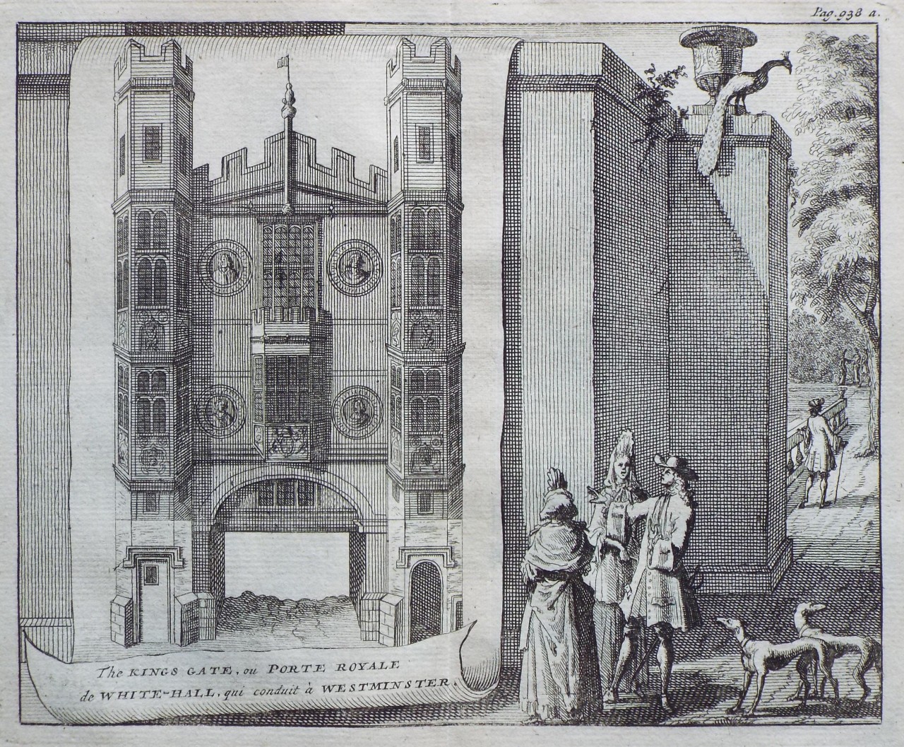 Print - The Kings Gate, ou Porte Royale. de White-Hall, qui conduit a Westminster.