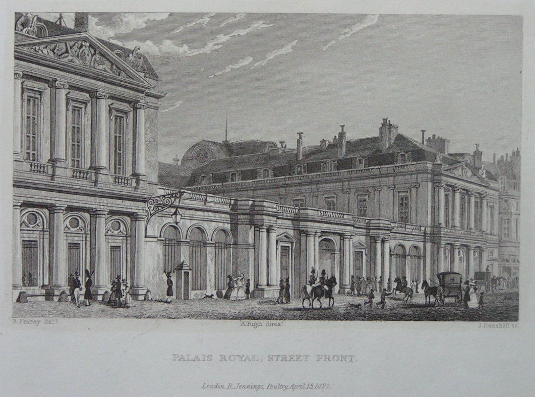 Print - Palais Royale, Street Front. - Henshall