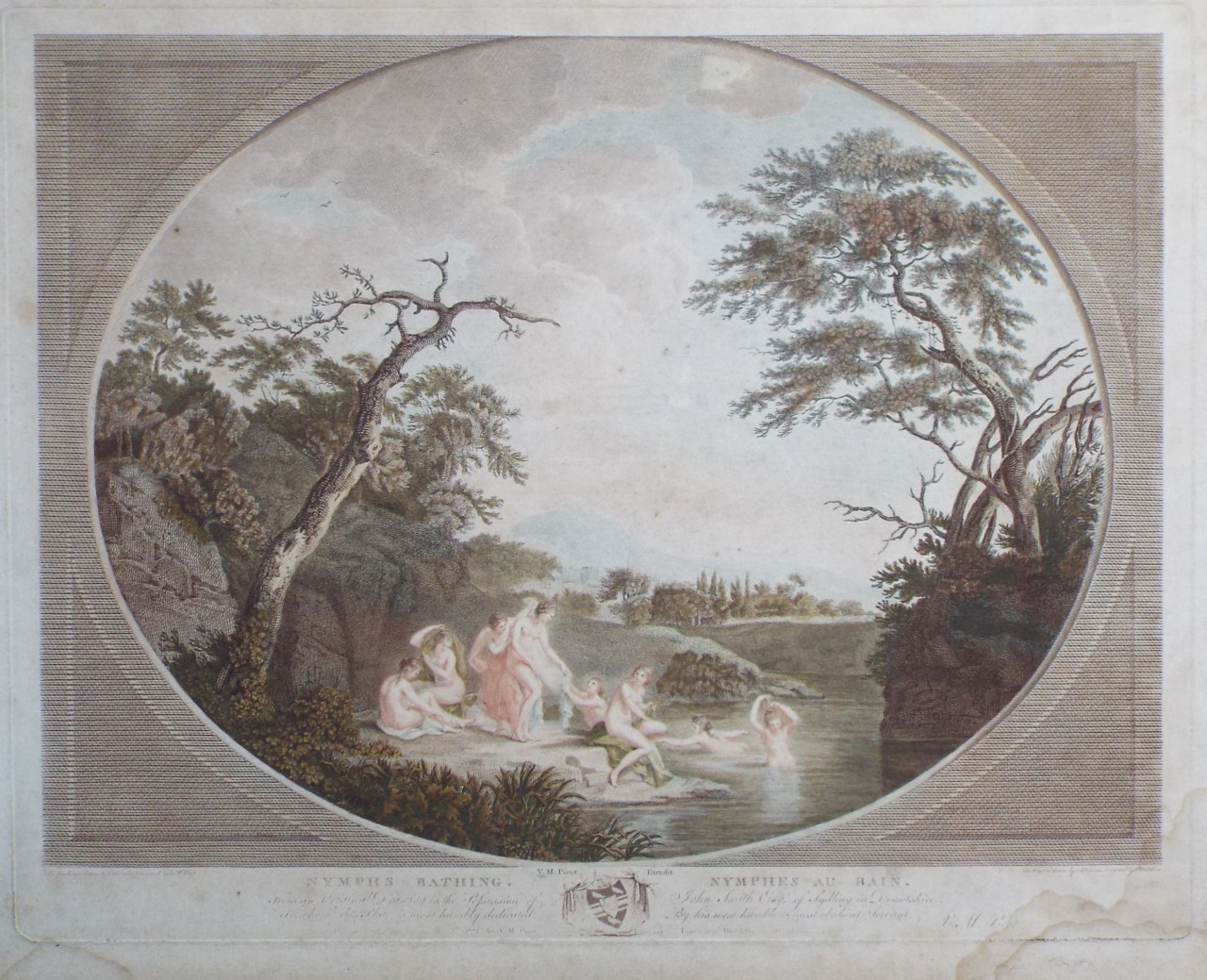 Print - Nymphs Bathing. Nymphes au Bain. - Picot