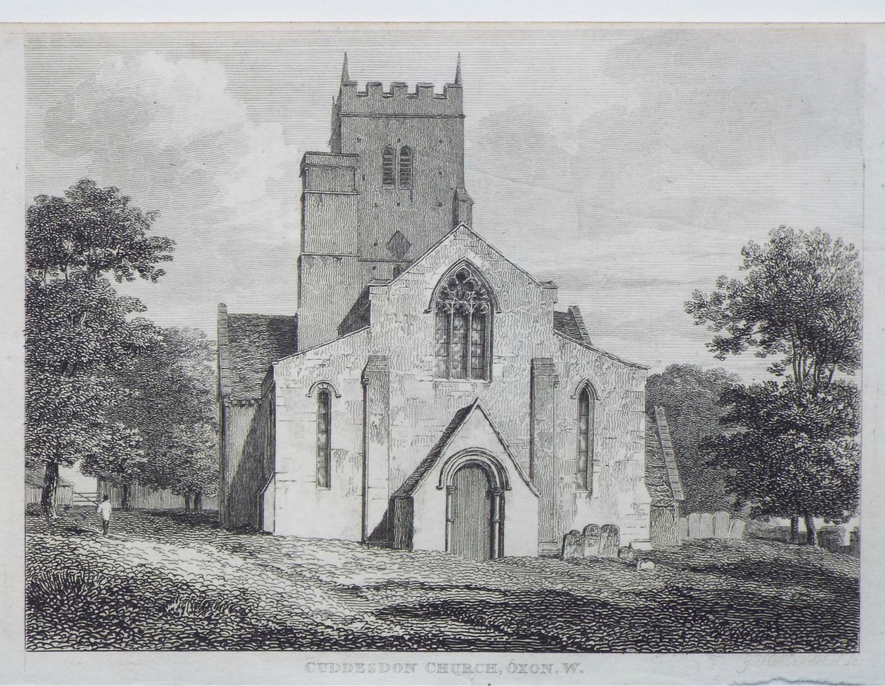 Print - Cuddesdon Church, Oxon. W. - Hollis