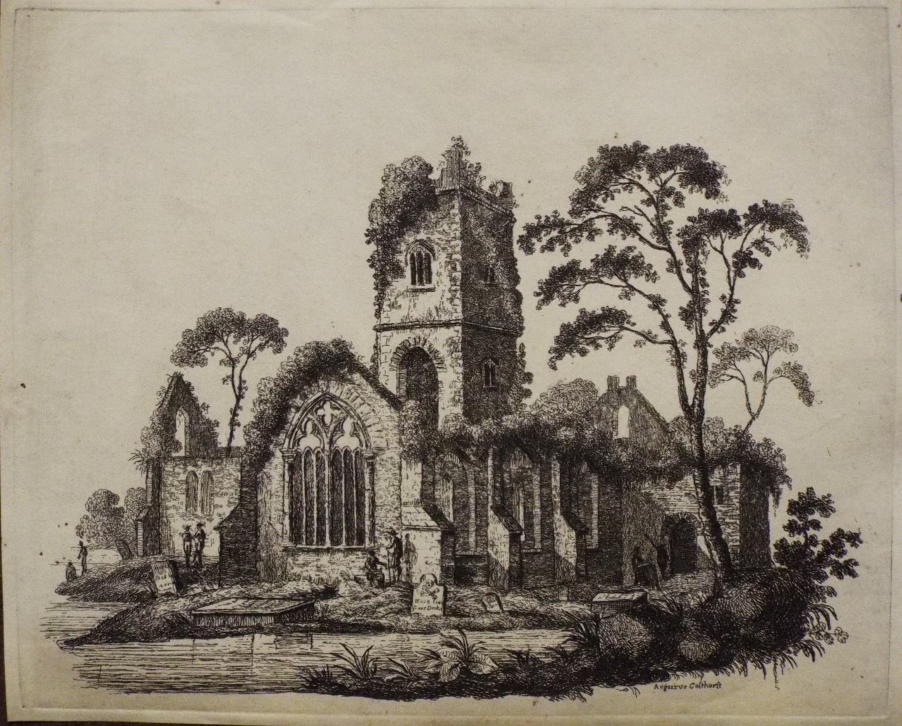 Etching - Kirkstall Abbey - Colthurst