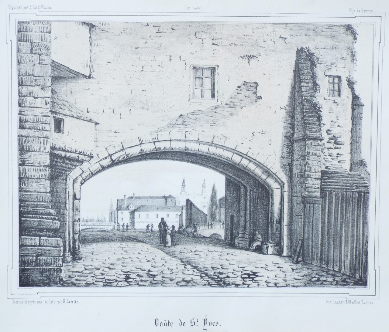 Lithograph - Voute de St. Yves. - Lorette