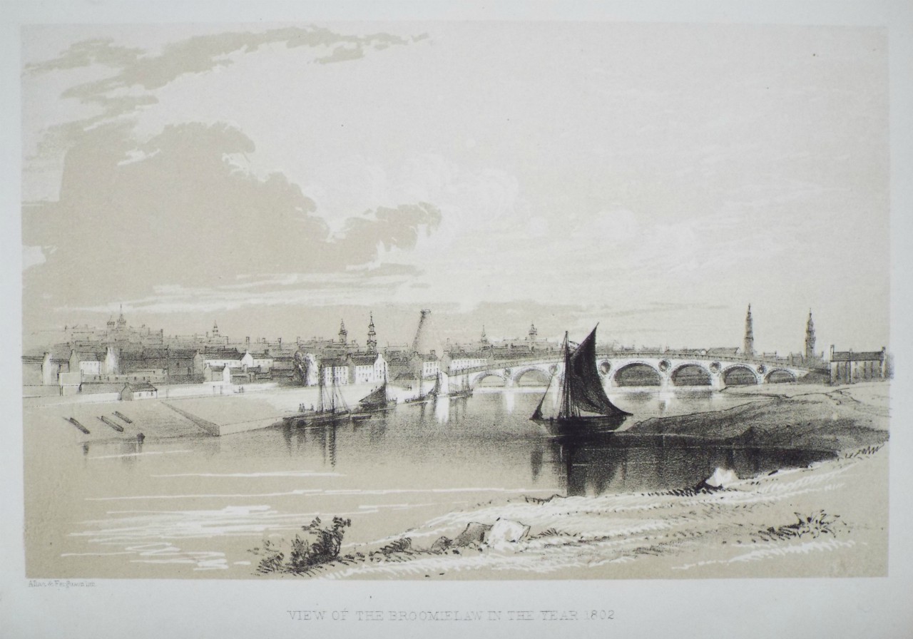 Lithograph - View of the Broomielaw in the year 1802. - Allan