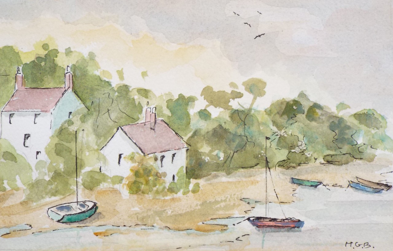 Watercolour - Malpas, Cornwall