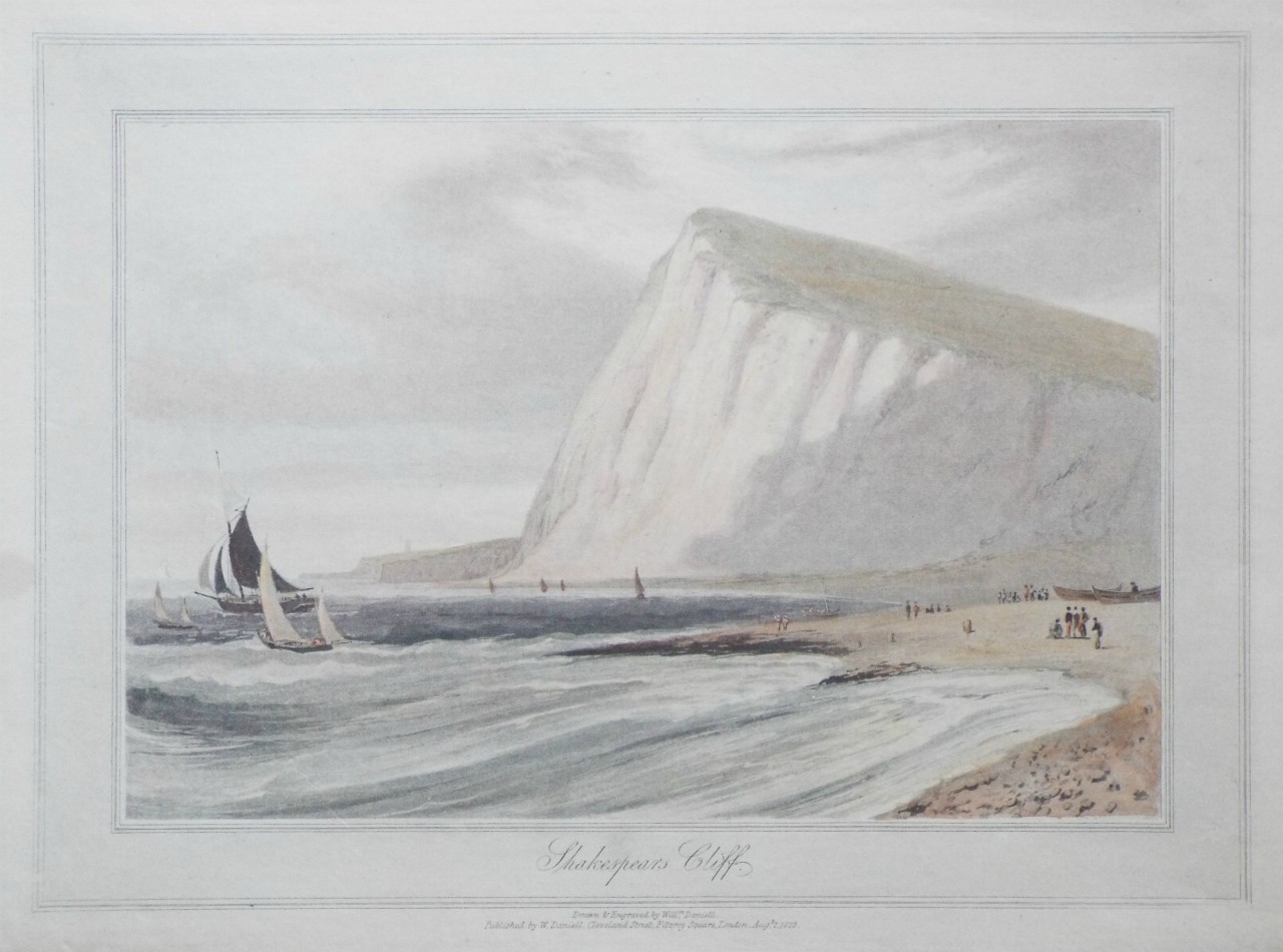 Aquatint - Shakespears Cliff. - Daniell