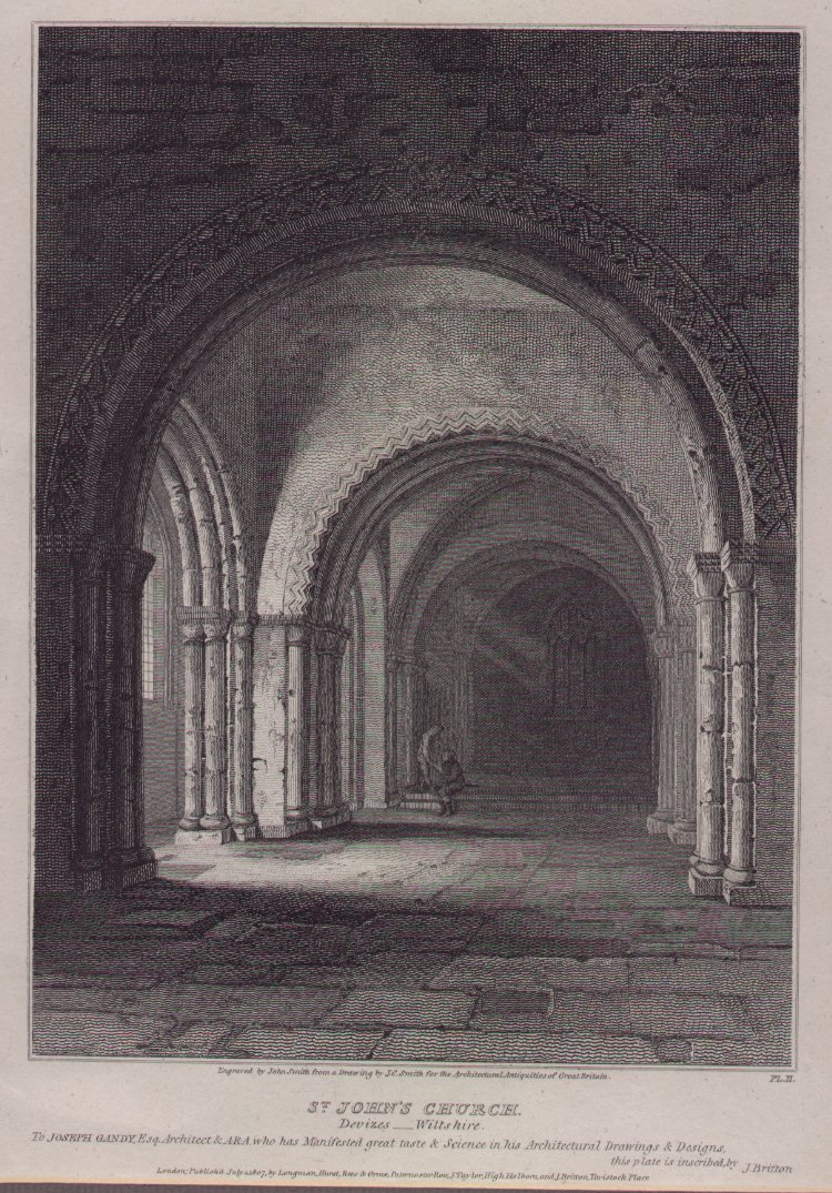 Print - St.John's Church. Devizes - Wiltshire - Smith