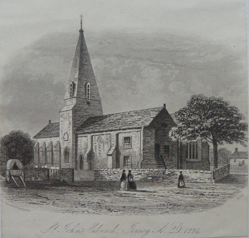 Steel Vignette - St. John's Church, Jersey A.D. 1224 - J