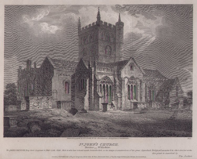 Print - St.John's Church. Devizes - Wiltshire - Smith