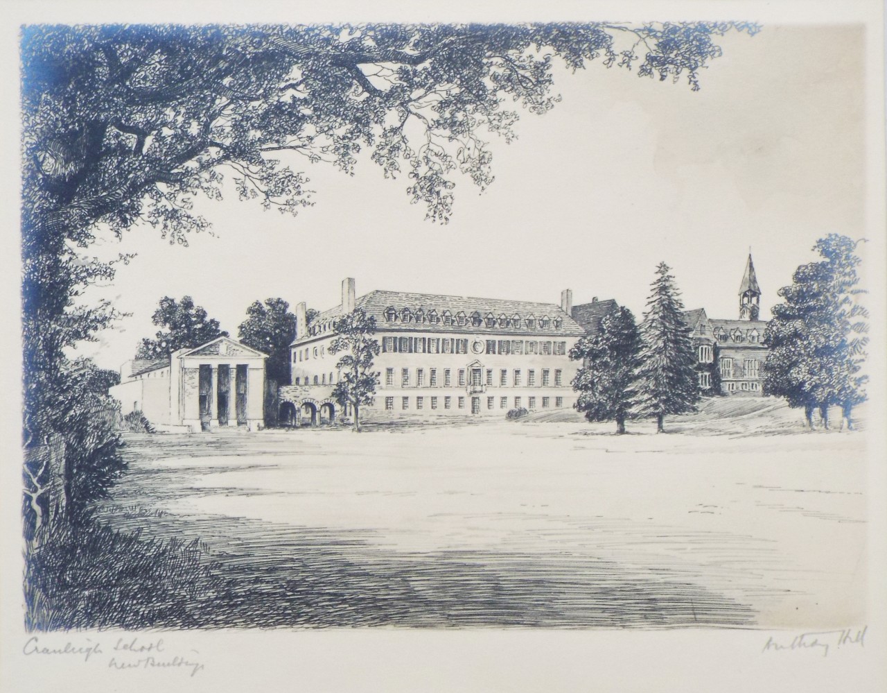 Photogravure - Cranleigh School New Buildings - Hill