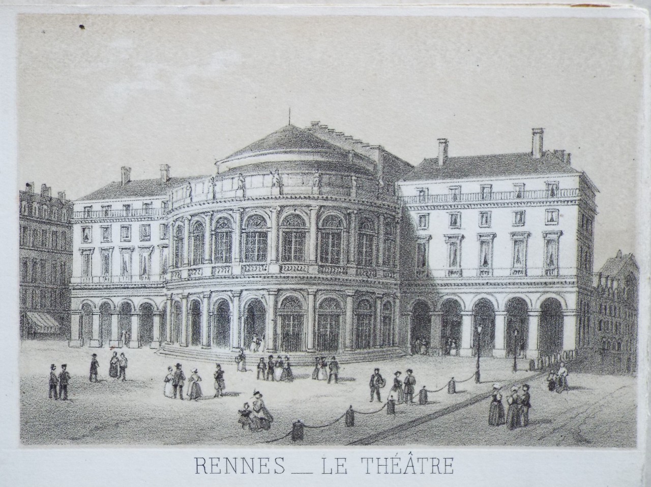 Lithograph - Rennes - Le Theatre