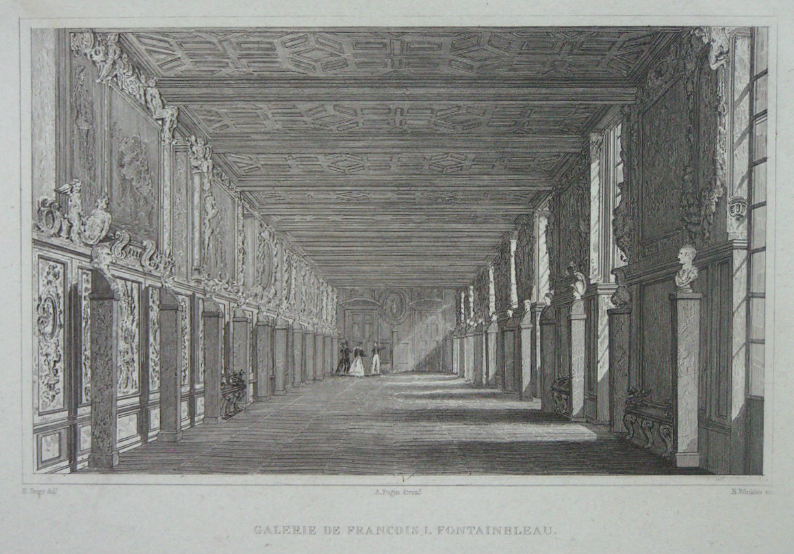 Print - Galerie de Francois I, Fontainbleau - Winkles