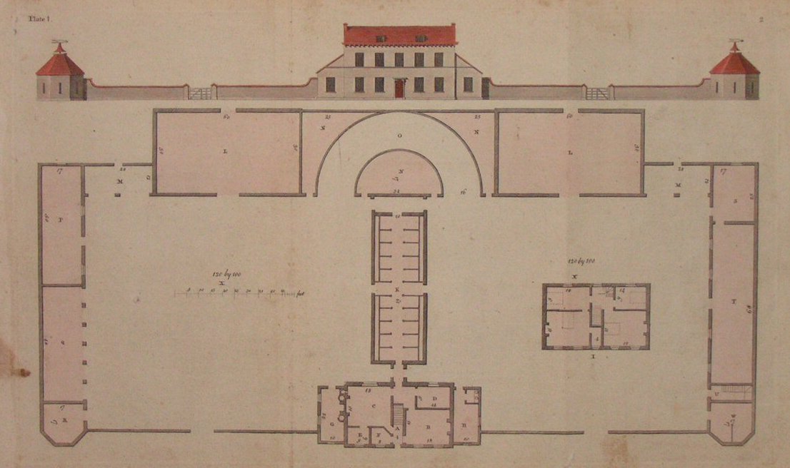 Print - (Palladian mansion - plan & elevation)