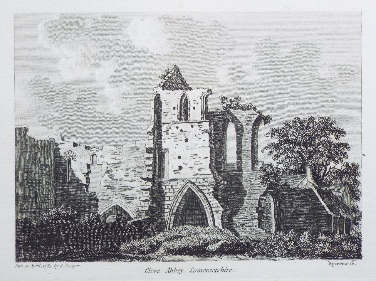 Print - Cleve Abbey, Somersetshire. - 