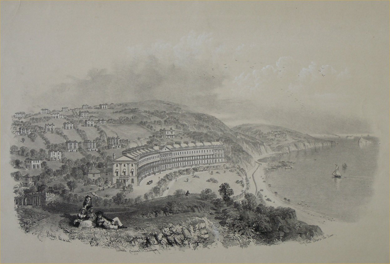 Lithograph - Hesketh Crescent Torquay - Salter