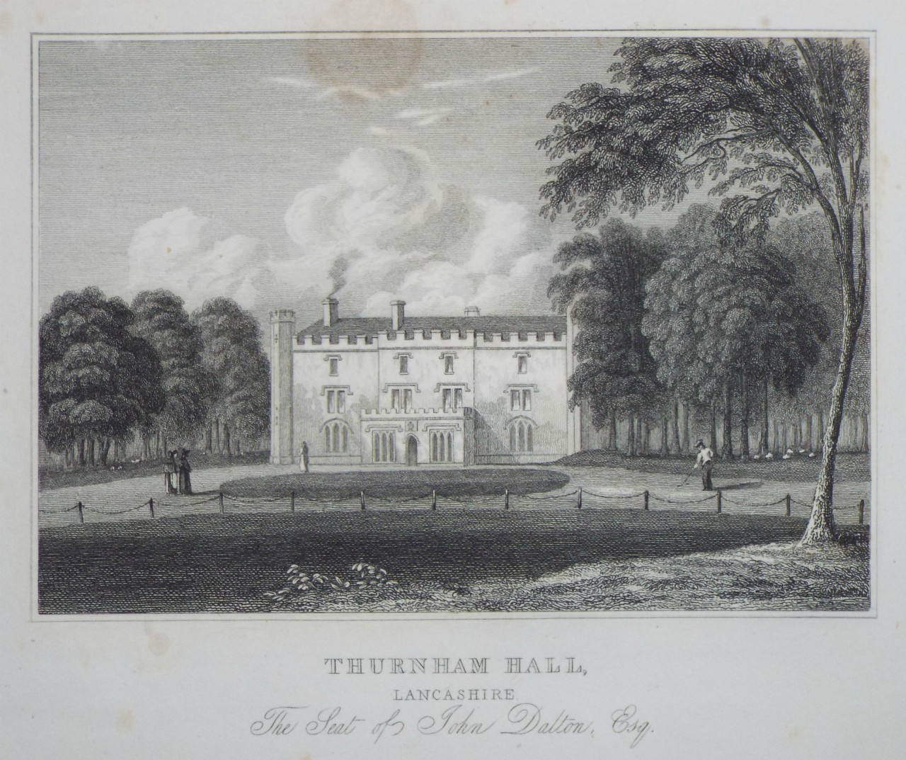 Print - Thurnham Hall, Leicestershire. The Seat of John Dalton, Esq. - Heath