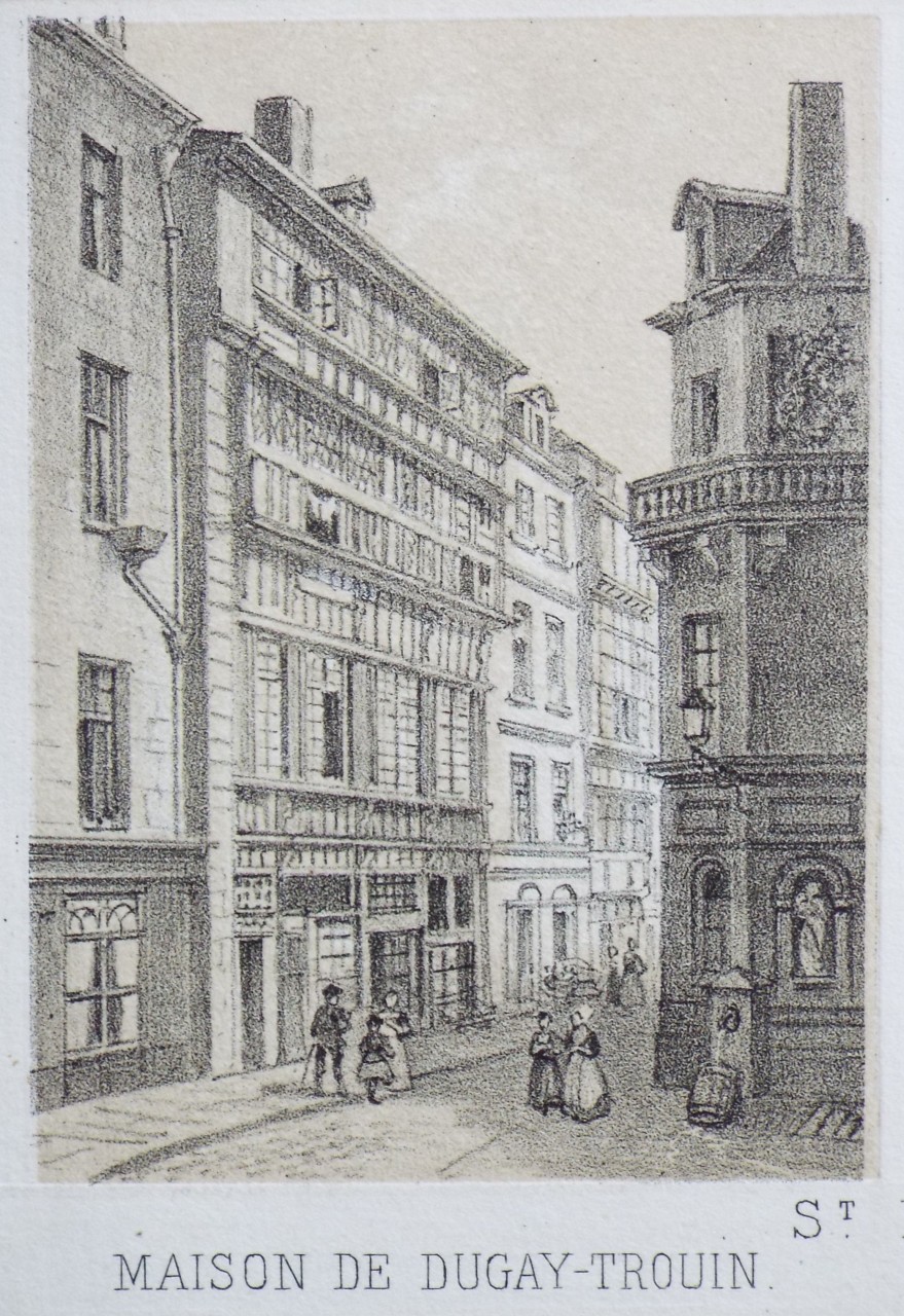 Lithograph - St. Malo Maison de Dugay-Trouin