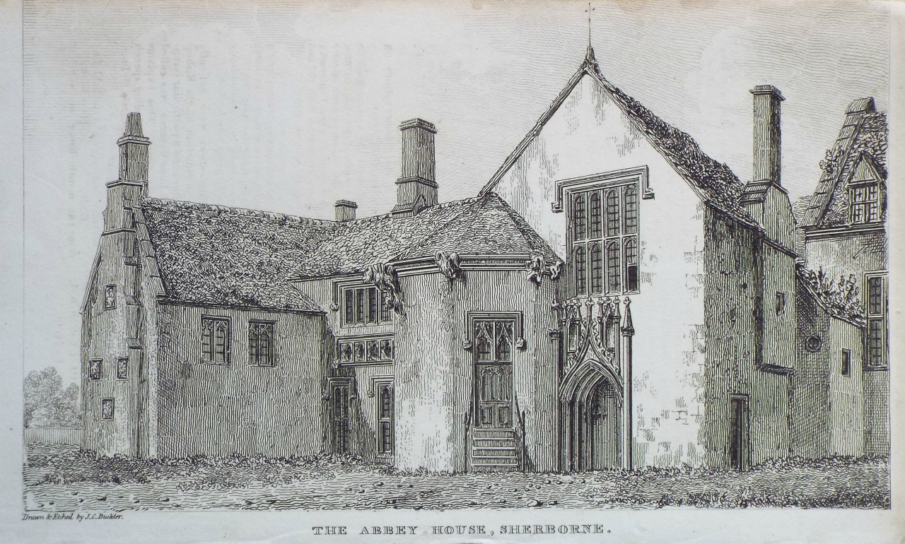 Print - The Abbey House, Sherborne. - Buckler