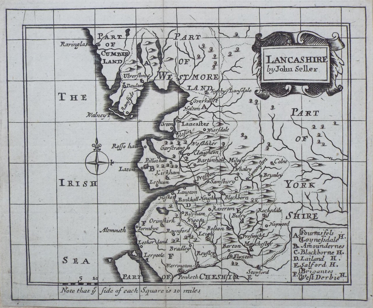 Map of Lancashire