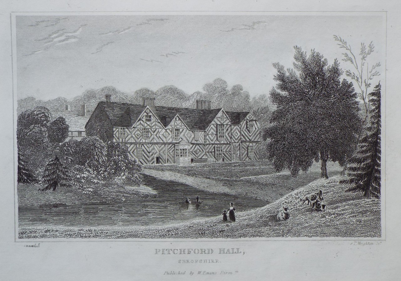 Print - Pitchford Hall, Shropshire. - Wrighton