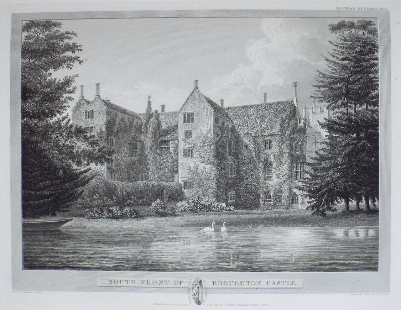 Print - South Front of Broughton Castle. - Skelton