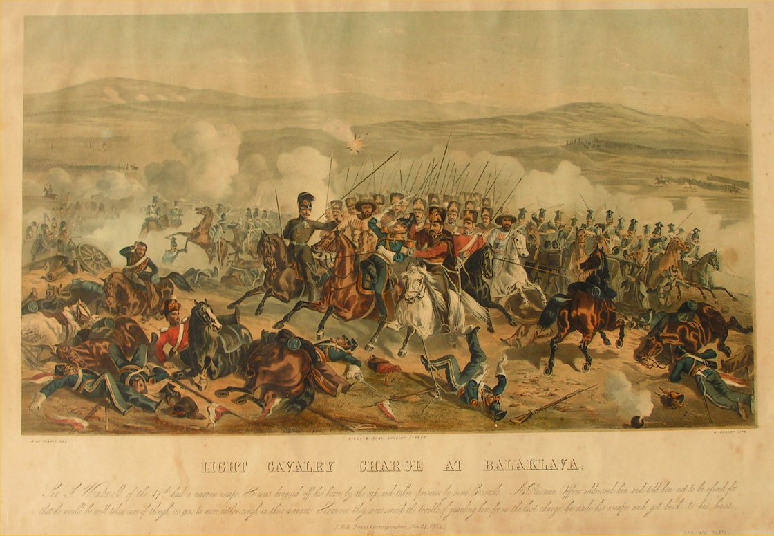 Lithograph - Light Cavalry Charge at Balaclava - Boosey