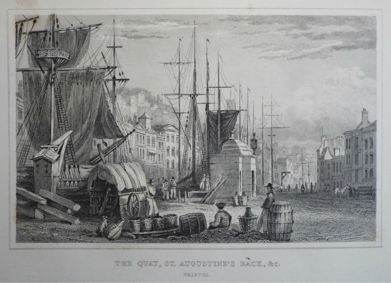 Print - The Quay. St. Augustine's Back &c. Bristol. - Adlard