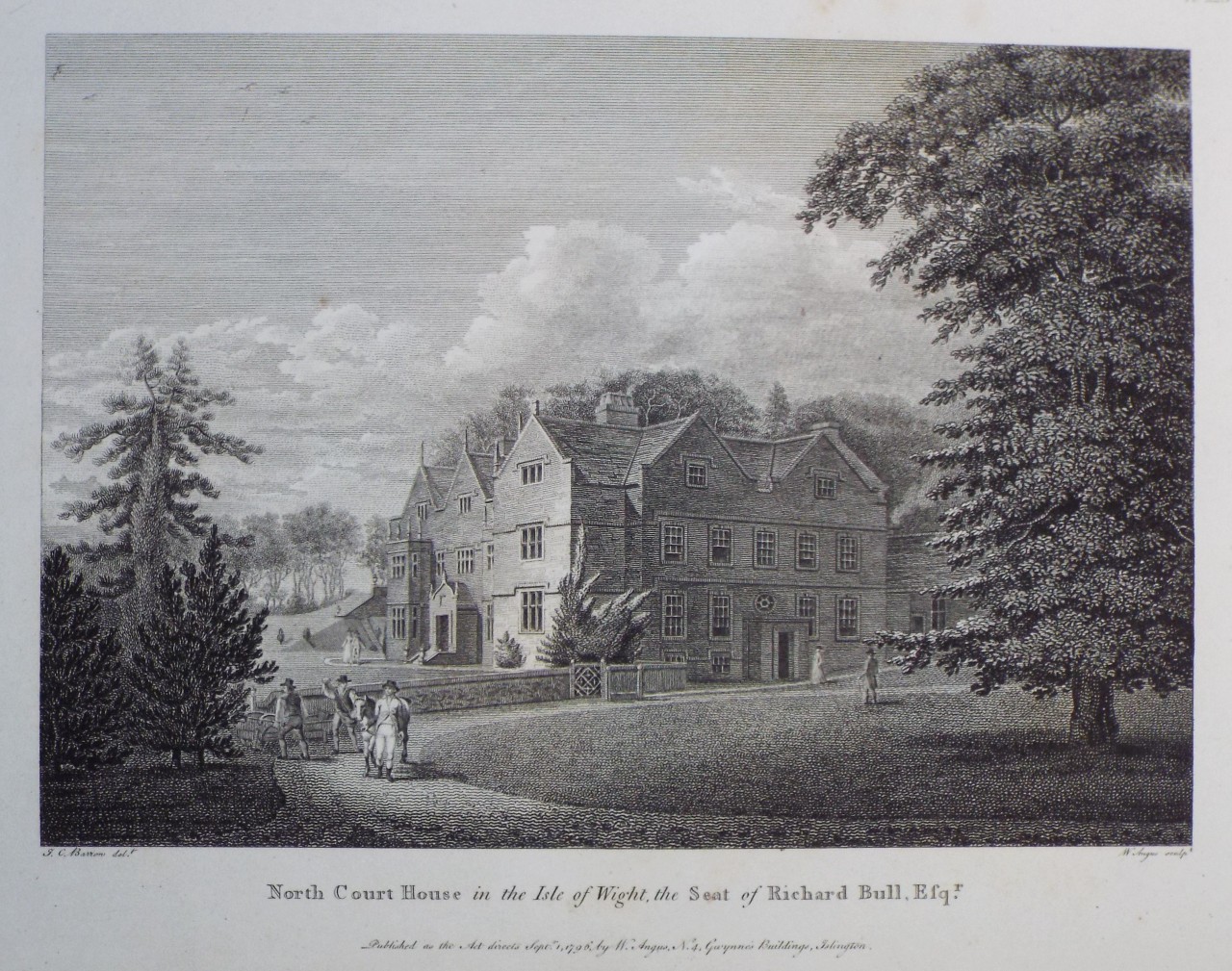 Print - North Court House in the Isle of Wight, the Seat of Richard Bull Esqr. - Angus