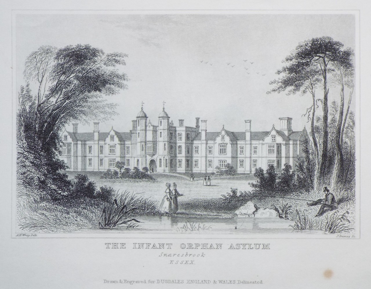 Print - The Infant Orphan Asylum Snaresbrook Essex. - Davies