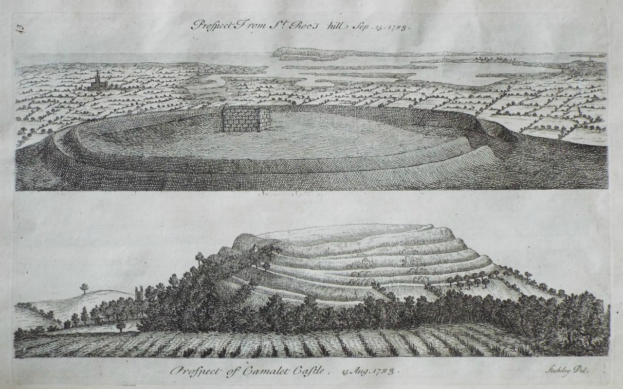 Print - Prospect from St. Roc's hill Sep. 15. 1723.
Prospect of Camalet Castle. 15 Aug. 1723.