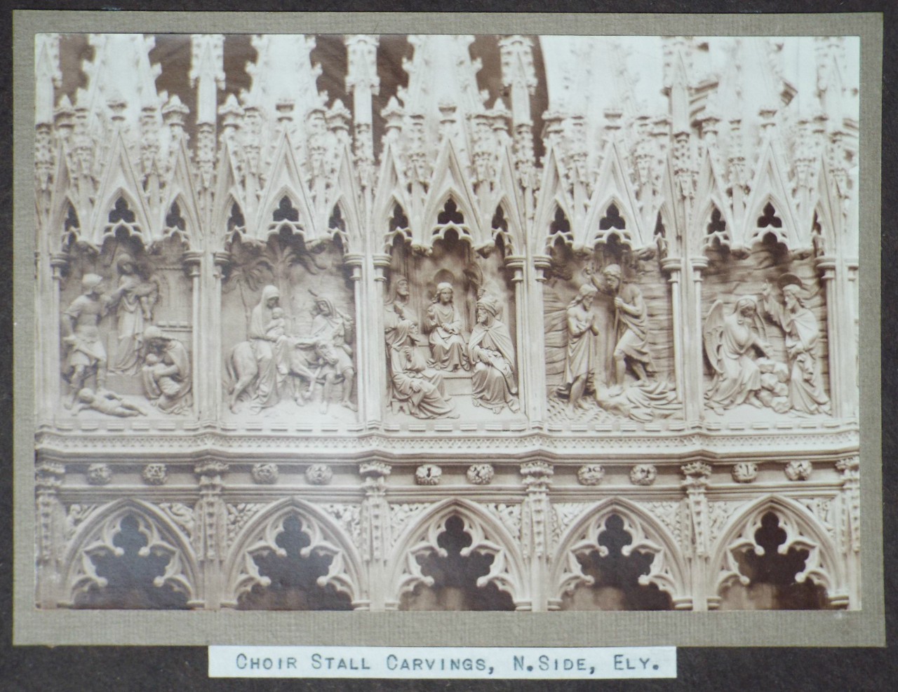 Photograph - Choir Stall Carvings, N. Side, Ely.