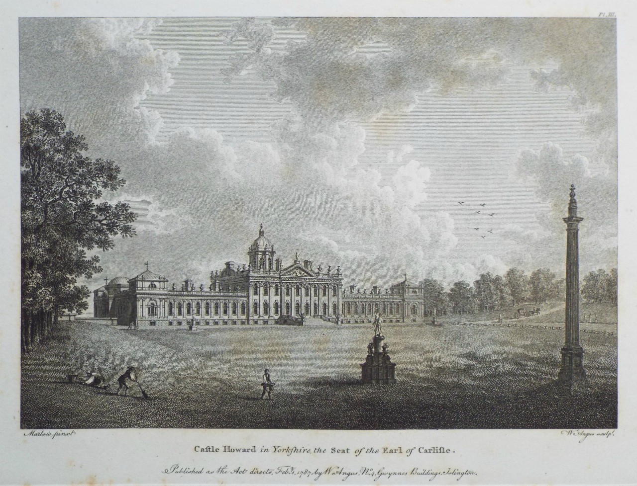 Print - Castle Howard in Yorkshire, the Seat of the Earl of Carlisle. - Angus