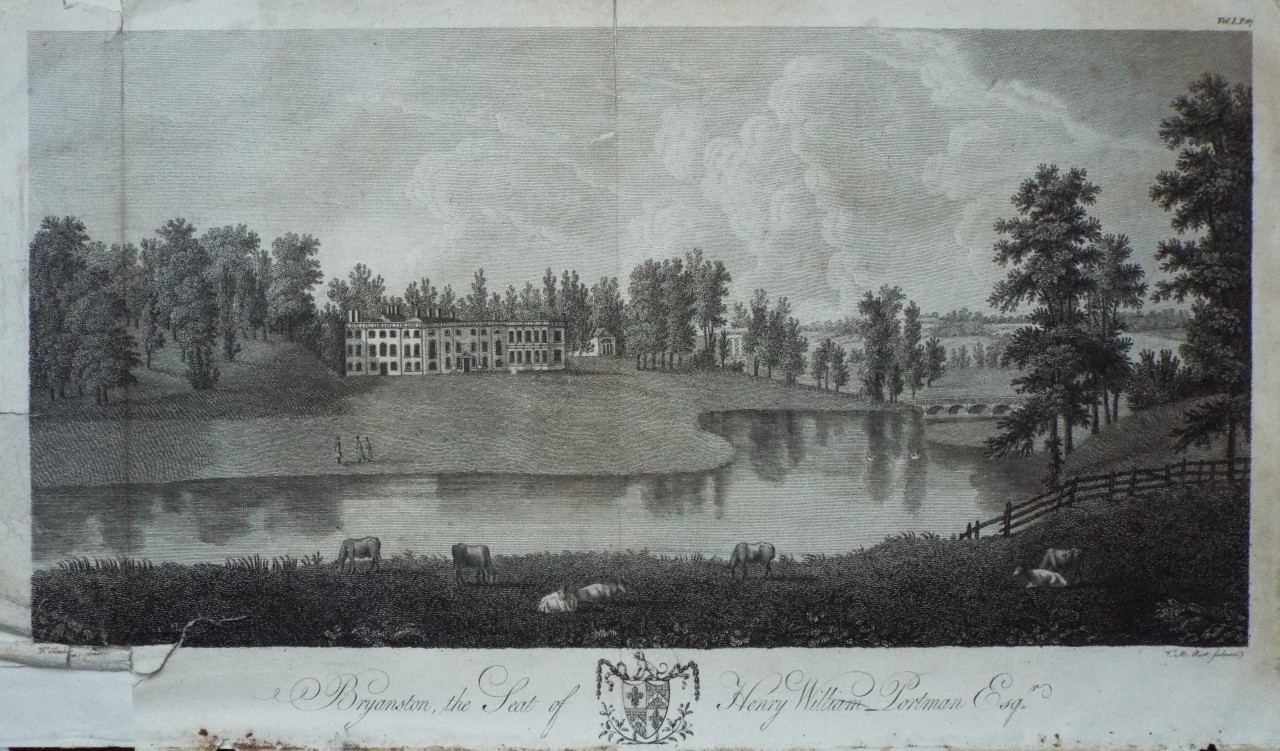 Print - Bryanston, the Seat of Henry William Portman Esqr. - Picot