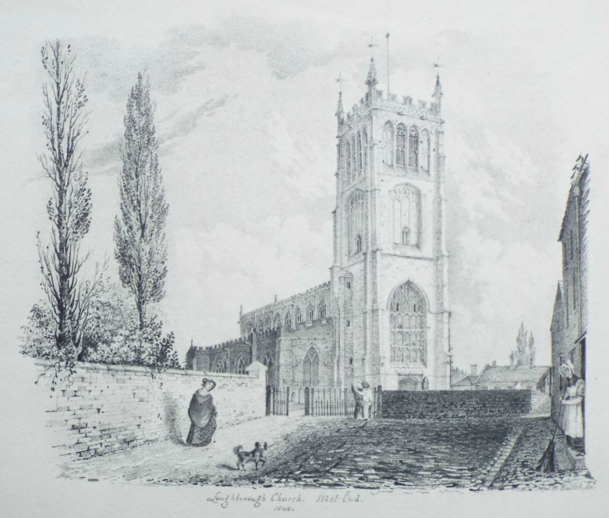 Pencil drawing - Loughborough Church