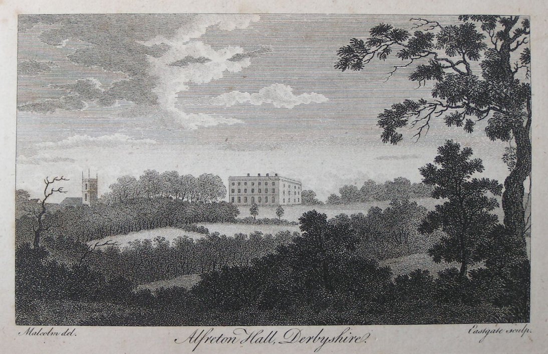 Print - Alfreton Hall, Derbyshire. - 