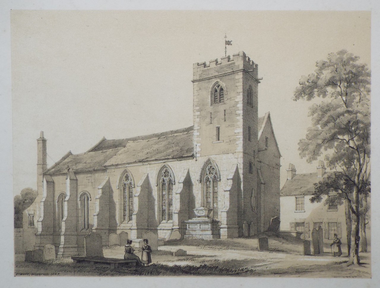 Lithograph - St. Mary, Bishophill Senr. - Monkhouse
