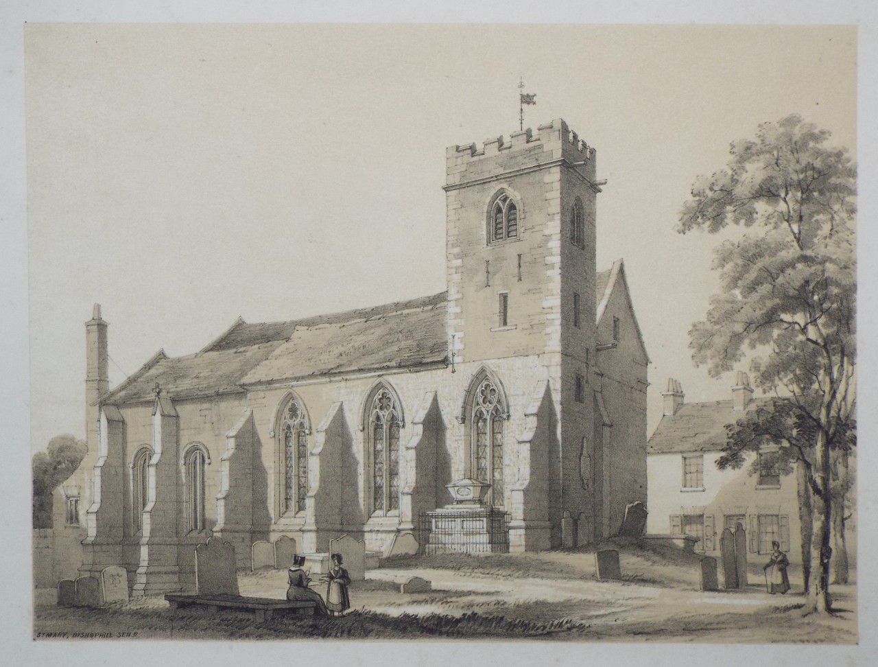 Lithograph - St. Mary Bishophill Senr. - Monkhouse