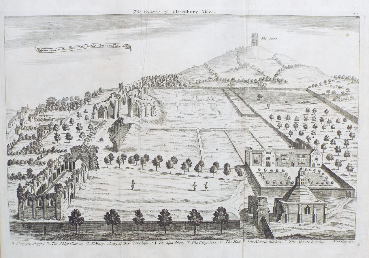 Print - The Prospect of Glasenbury Abby.