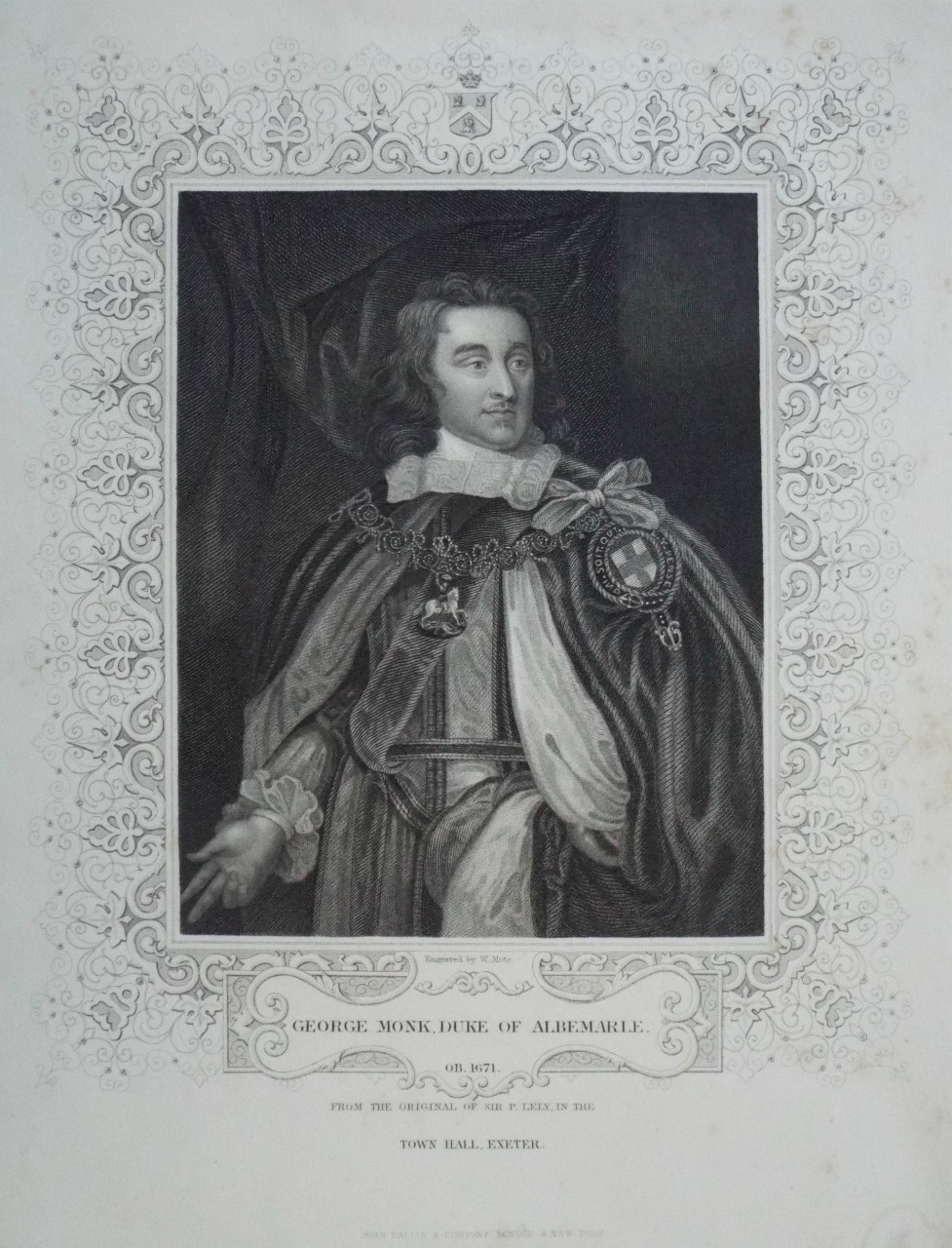 Print - George Monk, Duke of Albemarle. OB. 1671. - Mote