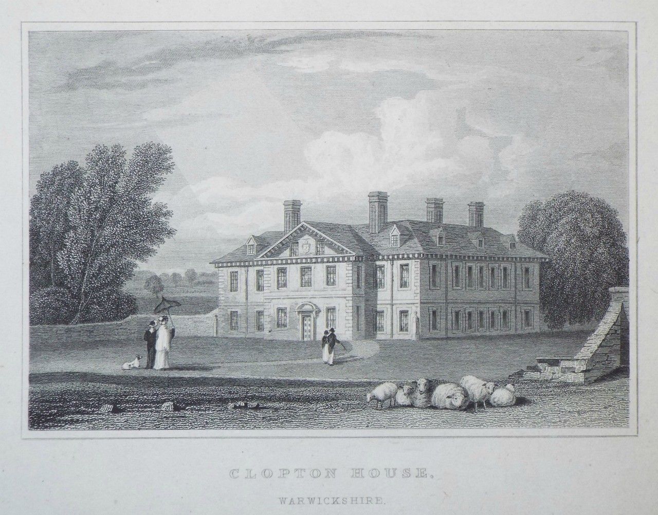 Print - Clopton House, Warwickshire. - Radclyffe