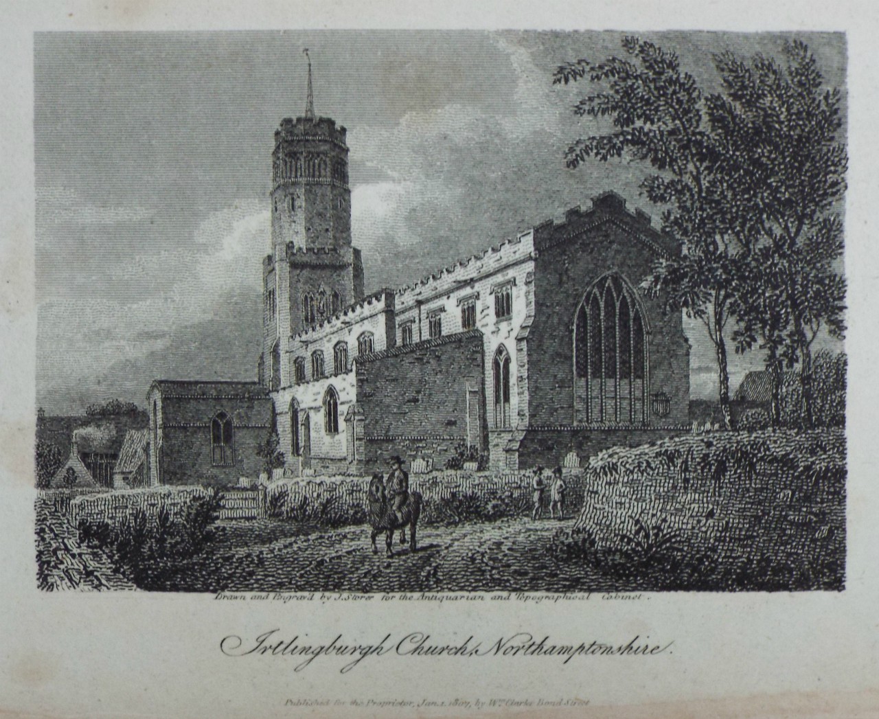 Print - Irtlingburgh Church, Northamptonshire. - Storer