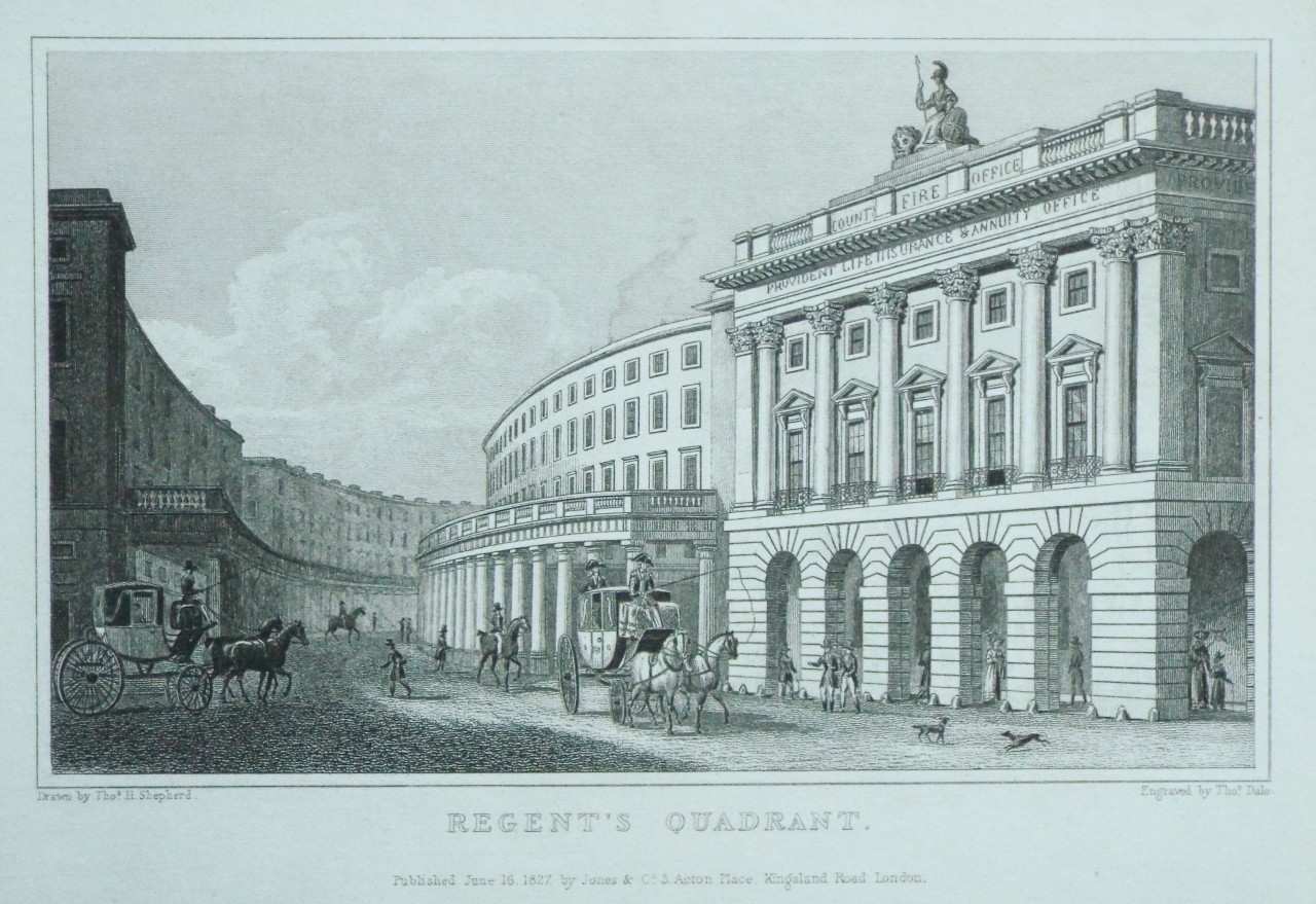 Print - Regent's Quadrant. - Dale